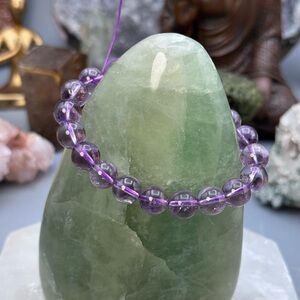 Amethyst Beaded Bracelet 9mm